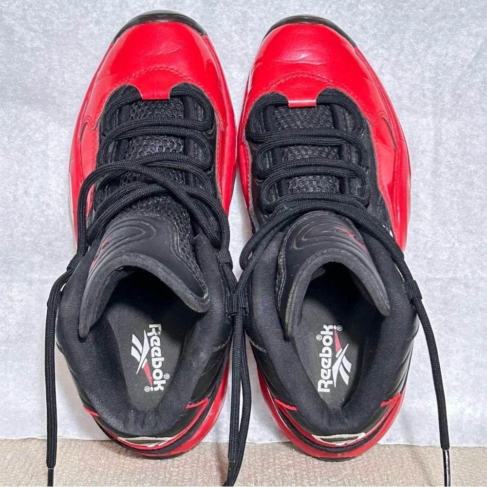 Reebok Youth/Kids Black/Red Question Mid J Street Sleigh Sneakers Shoes SZ US 5